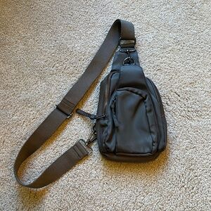 Brown Sling Bag with Adjustable Strap